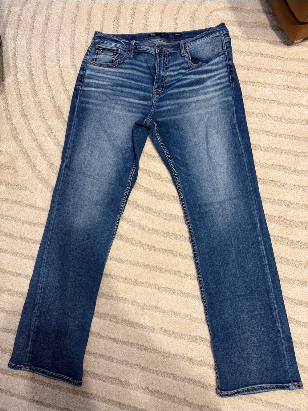 BKE Medium Blue Faded Straight Jeans